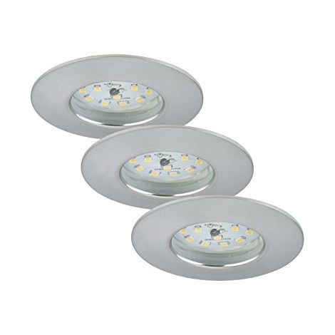 BRILONER - SET 3 FARETTI COLORE ALLUMINIO INC 3X5,5W 470LM (1/3)