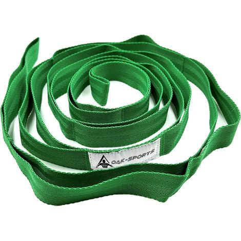 Dehngurt mit Schlaufen, Yogagurt, Dehngurt für Physiotherapie, nicht-elastischer Trainingsgurt für Pilates, Tanz und Gymnastik mit Trainingsanleitung (1/3)