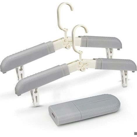 Lot de 2 cintres pliables, étendoirs à linge pliables, cintres portables, accessoires de camping et de vacances (1/5)