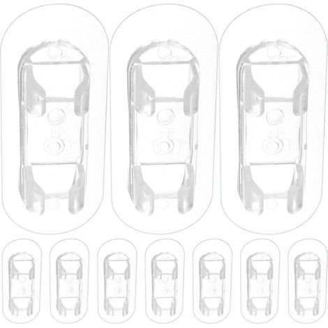 Organisateurs de câbles de bureau en acrylique transparent, pour fixer les câbles, lot de 20. (1/5)