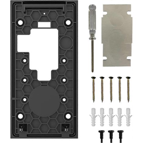 Support de sonnette sans perçage POHOVE : plaque de fixation murale et accessoires pour sonnette de 2e génération - Support de sonnette adhésif amovible (1/5)