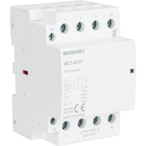 Low Voltage Contactor WCT-63,Contacts 4P 3NO1NC,AC230V 63A,Energy Saving,Durable,Used for Electrical Appliances and Motor Management (1/5)