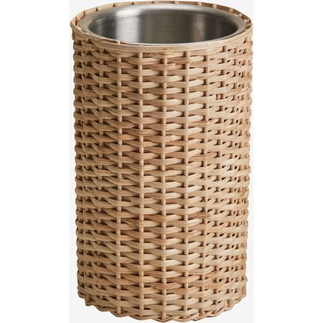 Enfriador de botellas en acero inoxidable y bambú Dakomi SKLUM        (1/5)