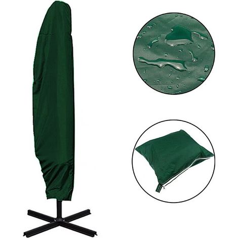 Housse de protection pour parasol déporté ，210D imperméable à la poussière Résistant aux UV ，Housse 280cm pour parasol déporté