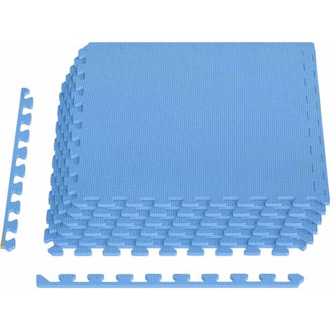 Lot de 6 Tapis de sol Tapis de salon Style Moderne - 2,16 ㎡ EVA Mousse Bleu BV759318 - BonneVie (1/5)