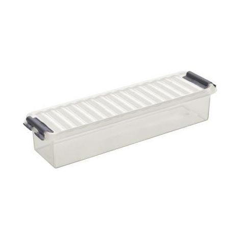 Sunware Aufbewahrungsbox Q-Line mit Deckel 27 x 8,4 cm 0,9 L transparent Boxen, Körbchen & Kisten (1/2)