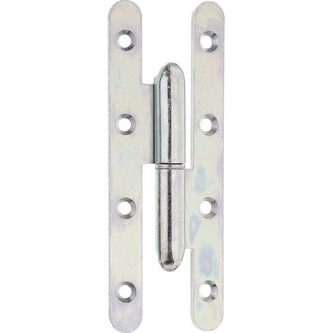Paumelle universelle type Paris 140 x 55 mm – Acier galvanisé bleu – Utilisable à gauche ou à droite – Marque Alberts