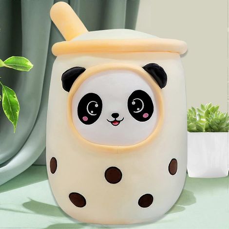 Bubble-Tea-Plüschtier, Boba-Tea-Plüschtier, Puppe, Kuscheltier, Plüschkissen, Bubble-Tea-Plüschkissen, Kinderspielzeug, Geburtstagsgeschenk (Gelb, 3) (1/5)