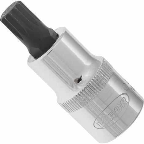 VIGOR Schraubendrehereinsatz, V2098, 1/2 (12,5 mm) Vierkant hohl, Innen Vielzahn Profil XZN, SW M10 (1/4)