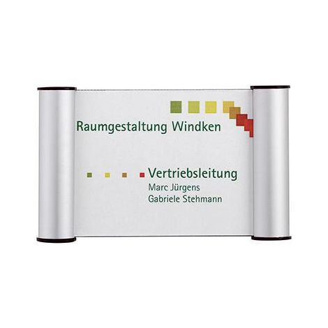 FRANKEN Türschild FRANKEN Clip 180 x 115 mm (B x H) Beschriftungsschild auswechselbarAluminium/Kunststoff silber