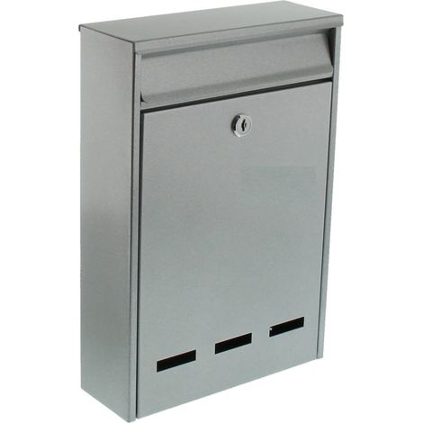 Large Volume Mailbox, Pocket 5871 Si, Slot Size: A5, Galvanized Steel, Silver (1/5)
