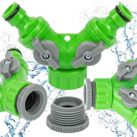 Collecteur pour robinet avec vanne, adaptateur 3/4", réduction 1/2", interrupteur à deux voies (1/5)