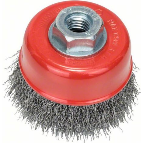 Bosch Accessories Topfbürste, Stahl, gewellter Draht, 75 mm, 0,3 mm, 12500 U/ min, M 14   2608622098 (1/4)