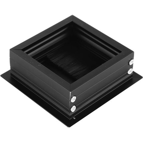 2 Stück rechteckige Kabeldurchführungen aus Aluminiumlegierung für Tische und Schreibtische inklusive Bürste (1/5)