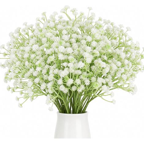 24 Tiges Gypsophile Artificielles Blanche Réaliste Fleur Artificielle (1/5)