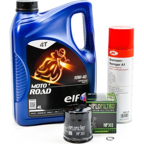 Kit Entretien Vidange Standard pour YAMAHA XJR 400 de 1993 à 1999 - ELF MOTO 4 ROAD 10w40 4L