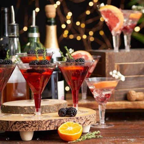 Verre À Martini - 180 Ml - En Plastique Transparent - Pour Cocktails Et Desserts - 48 Pièces (1/5)