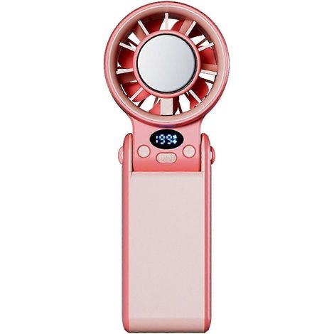 Tischventilator, kleiner Ventilator für draußen, Reiseventilator, Desktop-Ventilator, Schlafzimmerventilator, Büroventilator, Luftkühlungsventilator, faltbarer Ventilator fürs Schlafzimmer, rosa (1/5)