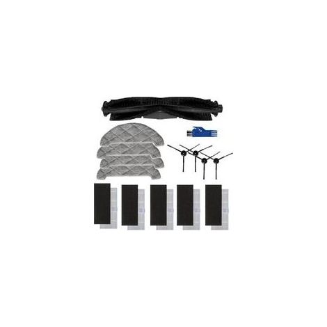 Kit d'accessoires pour aspirateur robot Ultenic D5s Pro, 4 brosses latérales, 1 brosse roulante, 4 chiffons-serpillères, 5 filtres (1/5)