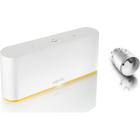 SOMFY 1870998 - Pack TaHoma switch + 1 prise connectée io - Commande intelligente compatible io, RTS, Zigbee 3.0, Multiprotocole & Multimarque