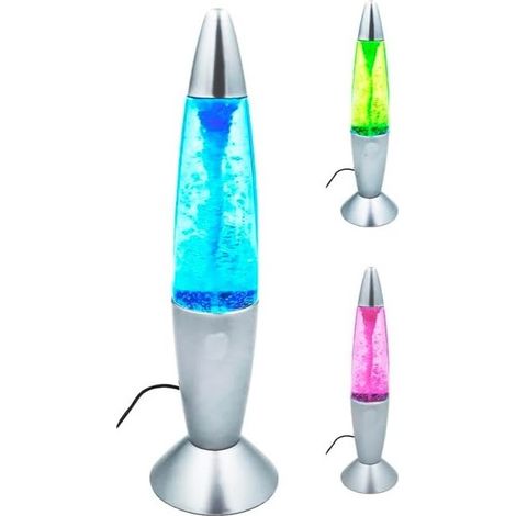 Suinga – Lampe lave avec fonction tornade – Changement de couleur RVB – Taille Ø8,5 x 34 cm – Câble USB inclus