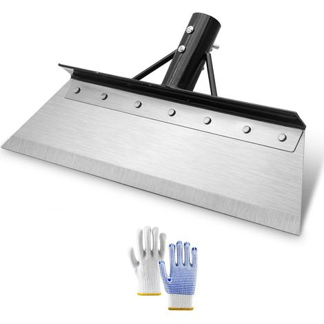 Tête de pelle de jardin large - Lame de grattoir en acier inoxydable de 38 cm avec vis - Éliminateur de mousse et pelle à neige - Tête d'outils de jardin robuste (1/5)