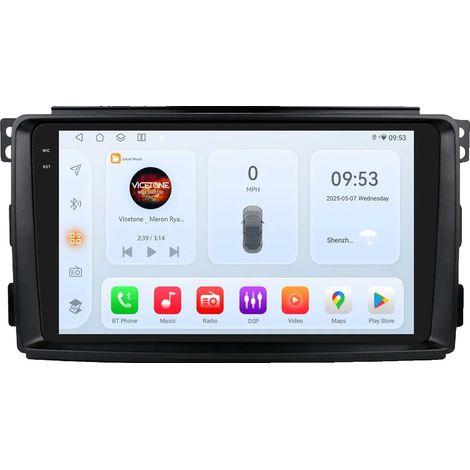 Autoradio, dimensioni del display, compatibilità con smartphone, compatibile con Smart Fortwo 451 2005-2010, QS8 (8G 128G 4G LTE) (1/2)