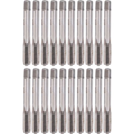 20Pcs High Hardness M10 Alloyed Tool Steel Metric Hand Screw Tap Threading Tapping Taps (1/5)