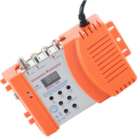 Modulateur domestique professionnel M66 ABS AV vers RF VHF/UHF, fréquence de fonctionnement, prise UE, tension d'alimentation 250 V (1/5)