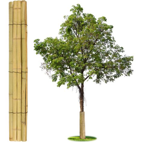 La Cordeline Protezione tronco d'albero in bambù naturale, stuoia di bambù spaccato con filo di acciaio, 100 cm x 45 cm, protegge contro animali, tosa... (1/5)