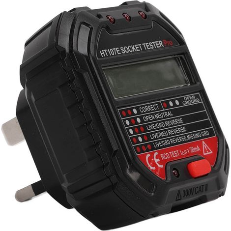 Testeur de Prise Multifonction Détecteur de Polarité Circuit UK 90-250V 45-65Hz (1/5)
