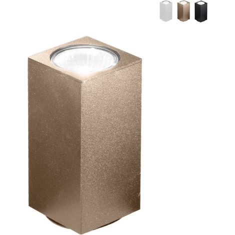Plafonnier rectangulaire en aluminium H12cm Aloa - Or (1/4)
