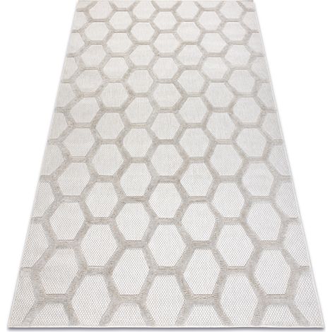 Teppich SANTO SISAL 58391 Bienenwabe beige beige 140x190 cm