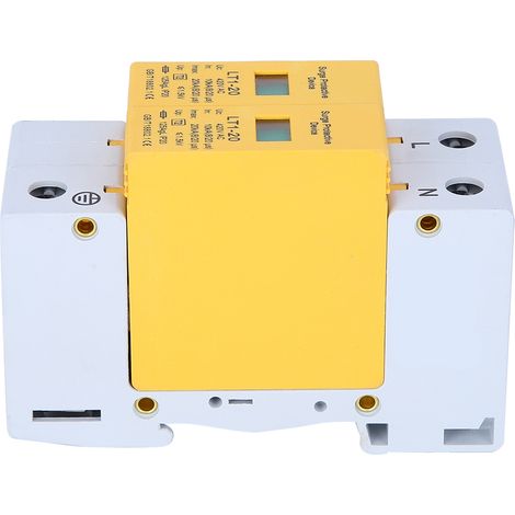 Dispositif de protection contre les surtensions, module jaune 2P LT1‑20 20ka, appareils modulaires anti-foudre (1/5)