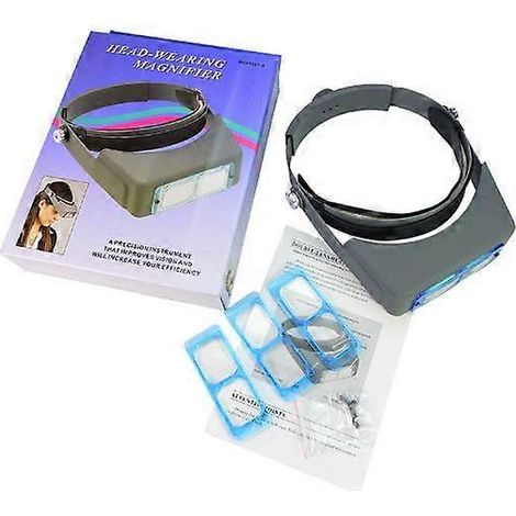 Loupe frontale professionnelle 1,5x x 2x x 2,5x x 3,5x, optivisor, loupe oculaire à 4 lentilles pour la réparation de montres, la fabrication de bijoux et le soudage. (1/5)