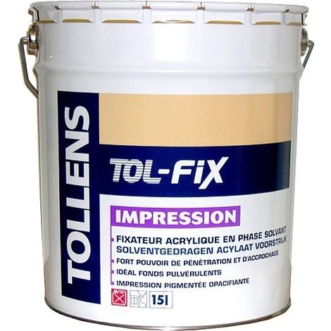 Impression professionnelle extérieur TOLLENS Tol-Fix fort pouvoir d'accrochage Choix de couleur: Blanc - Conditionnement: 15 Litres