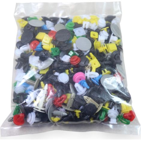 Clips de garniture de voiture, clips en plastique assortis, clips pour panneaux intérieurs, goujons de porte, clips en plastique, 200 pièces