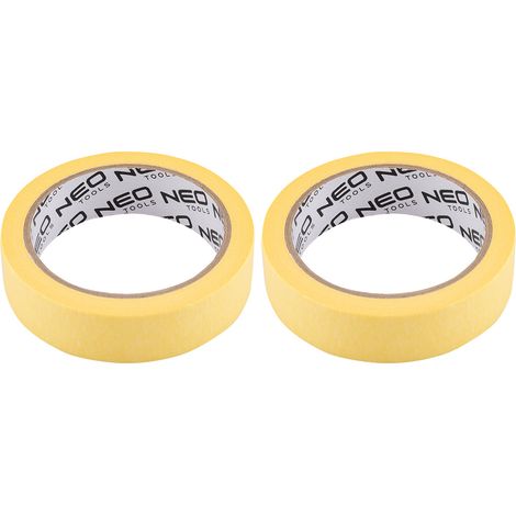Nastro adesivo di carta giallo 25 mm x 25 m, 1+1 set (1/5)