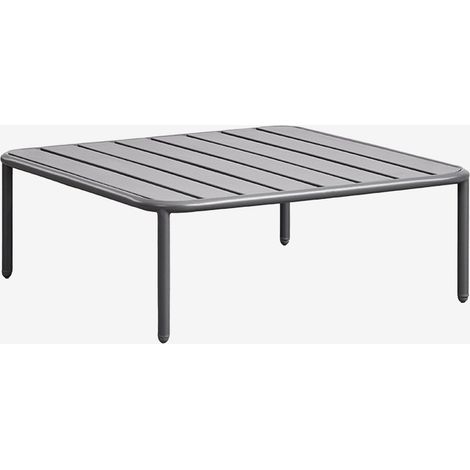 Table basse de jardin carrée 90x90 cm en acier Roubly SKLUM Gris Graphite