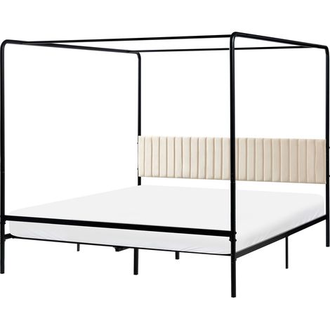 Himmelbett Metall MIRABEAU 180 x 200 cm Schwarz