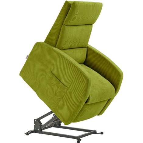 Poltrona Alzapersona Elettrica 2 Motori 72x111x86 cm Martina in Microfibra Dispositivo Medico 1 Verde (1/4)