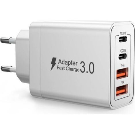 Chargeur USB C Rapide, 40W Multiport Prise USB C, Bloc Chargeur Charge Rapide, Adaptateur Secteur, Android Téléphones, iPhone, Samsung, Appareils Electroniques, Compact, Sécurisé, Idéal pour le Voyage (1/5)
