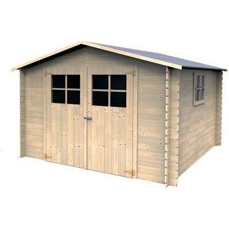 Casetta Garden Wooden Cottage a doghe in legno 270x270 cm con finestre Monte Bianco (1/5)