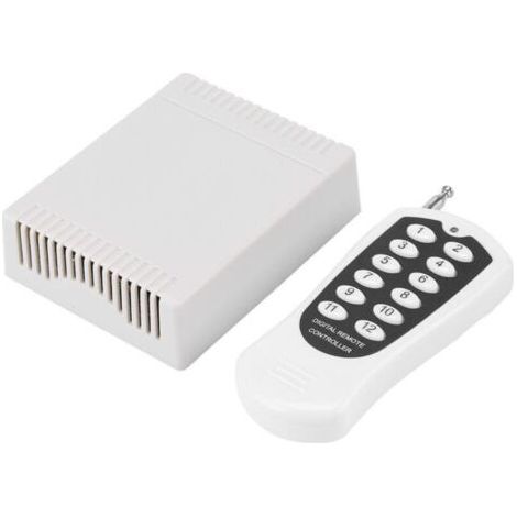 Commutateur RF sans Fil DC 12V Relais 12 Canaux Télécommande sans Fil RF Émetteur et Récepteur (1/5)