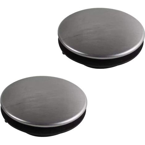 Cache-robinet d'évier, bouchon métallique pour robinet, lot de 2 (trous de fixation de 31 à 40 mm) (1/5)