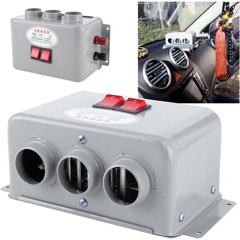 Car heater, 12V car heater, cooling heater, compact, 3 holes, 600W-800W, defroster, anti-fog, winter heater (1/4)