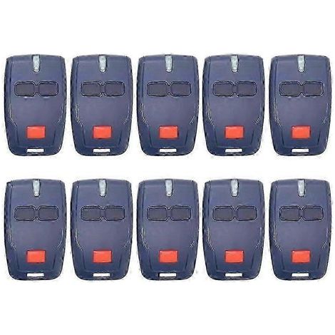 Lot de 10 télécommandes à 2 boutons 433 MHz à code tournant pour portes de garage et portails BFT MITTO 2 et MITTO 4. (1/5)