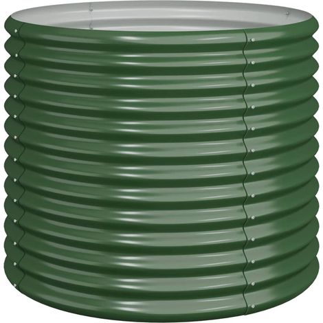 Maison Exclusive - Vaso da Giardino Acciaio Zincato 80x80x68 cm Verde