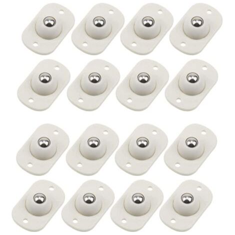 16 x Roulettes de Transfert Auto-adhésives Roulettes à Billes Adhésives Roues à Bille de Convoyeur Adhésives Rotation à 360° pour Pied de Meuble,