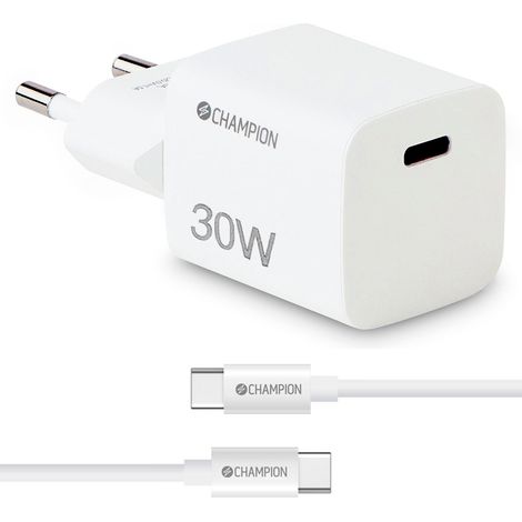 Cargador 30W + Cable USB-C Blanco